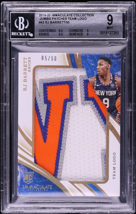 2019 Panini Prizm RJ Barrett ROOKIE RC #250 PSA 9 MINT on Fanatics