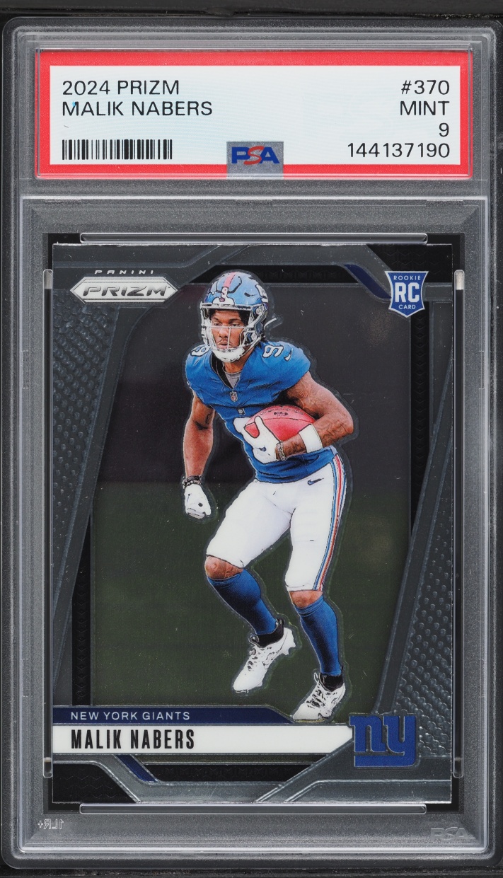 2024 Panini Prizm Malik Nabers ROOKIE #370 PSA 9 MINT