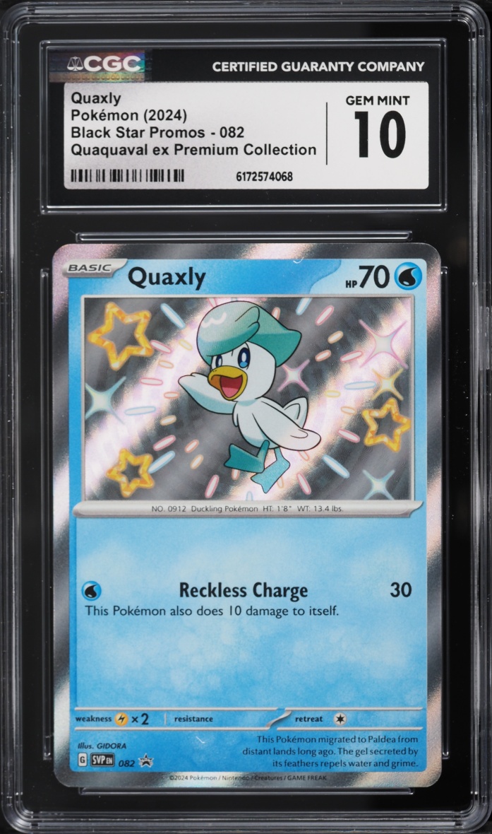 2024 Pokemon Scarlet & Violet Promo Premium Collection Shiny Rare Quaxly #82 CGC 10 GEM MINT