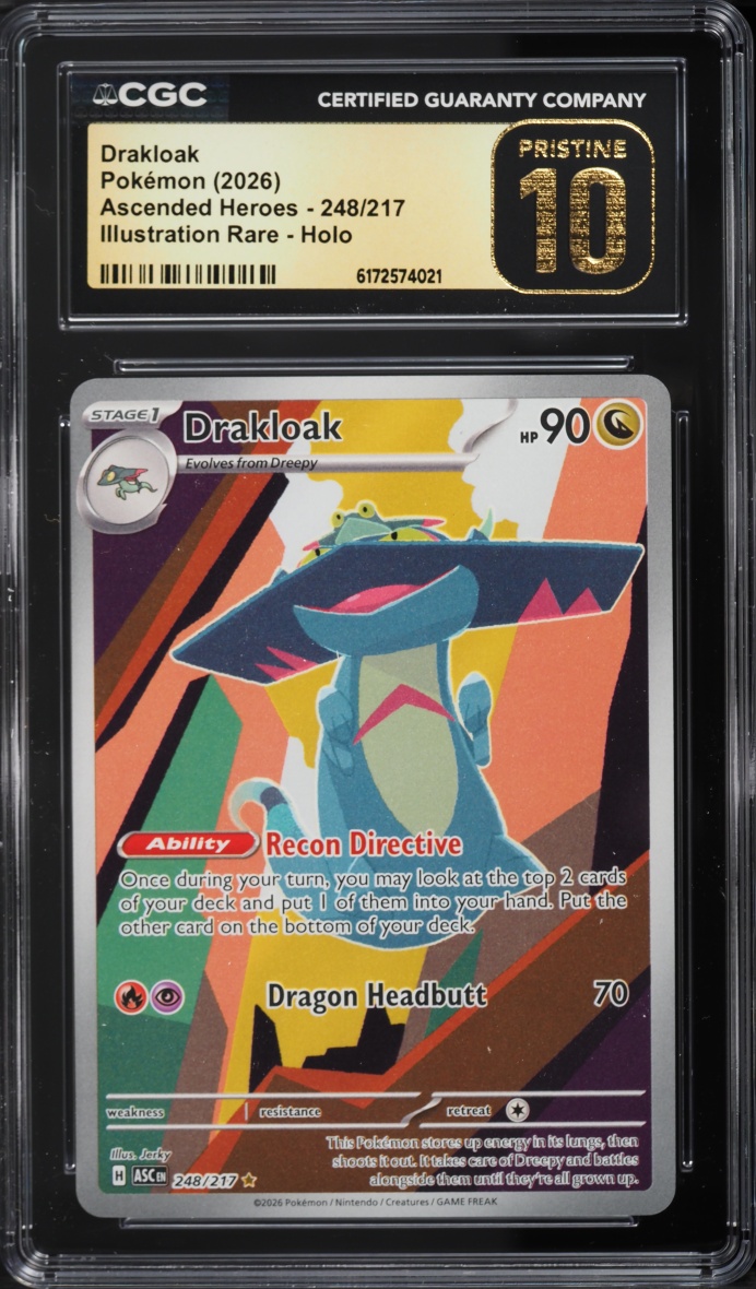 2026 Pokemon Mega Evolution Ascended Heroes IR Drakloak #248 CGC 10 PRISTINE