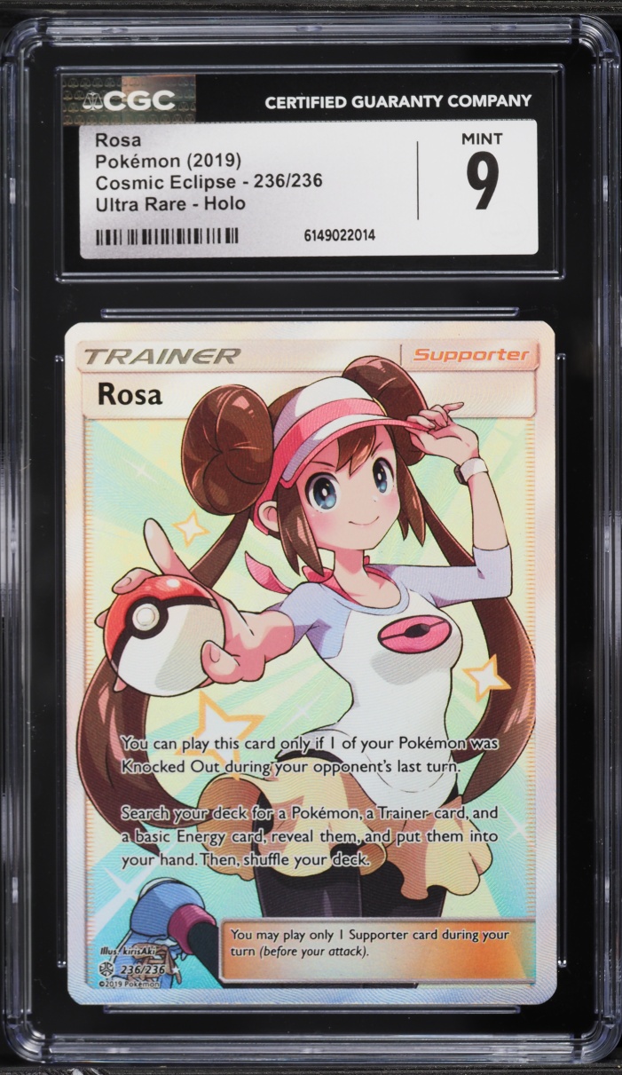 2019 Pokemon Sun & Moon Cosmic Eclipse Full Art Rosa #236 CGC 9 MINT