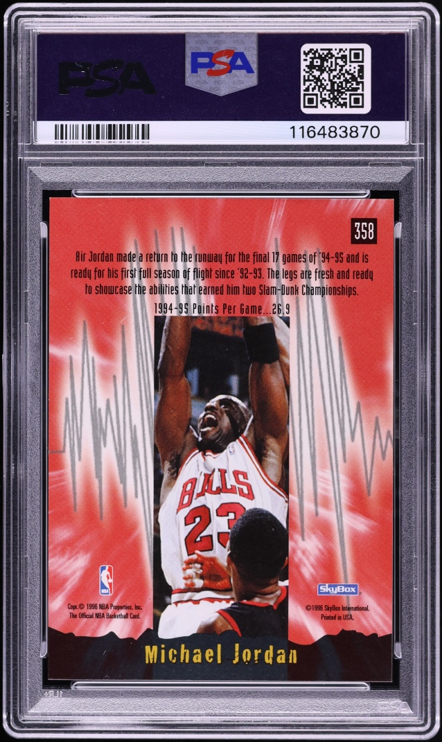 1995 Hoops Michael Jordan #358 PSA 7 NRMT