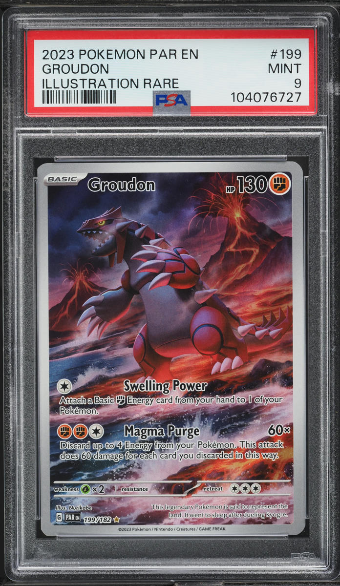 2023 Pokemon Scarlet & Violet Paradox Rift IR Groudon #199 PSA 9 MINT ...