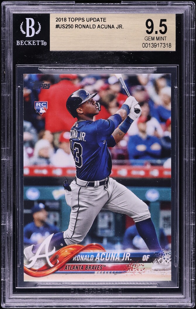 2018 Topps Update Ronald Acuna Jr. ROOKIE #US250 BGS 9.5 GEM MINT