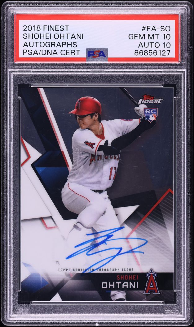 2018 Finest Autographs Shohei Ohtani ROOKIE AUTO DNA 10 #FA-SO PSA 10 GEM MINT
