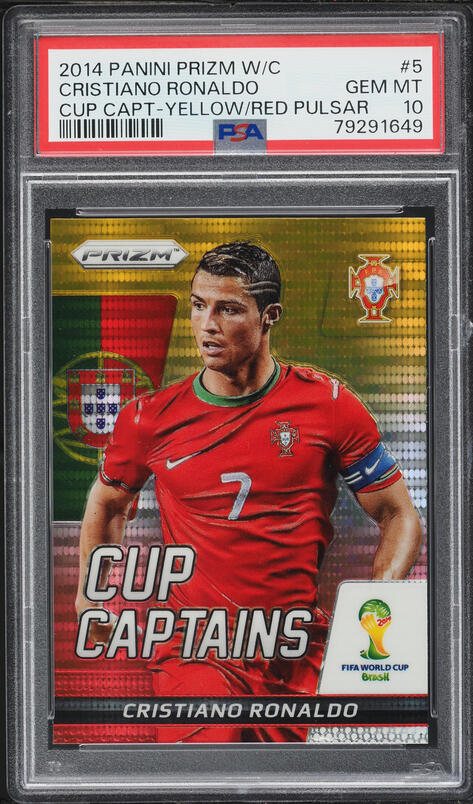 2014 Panini Prizm World Cup Gold Cristiano Ronaldo /10 #161 PSA 10