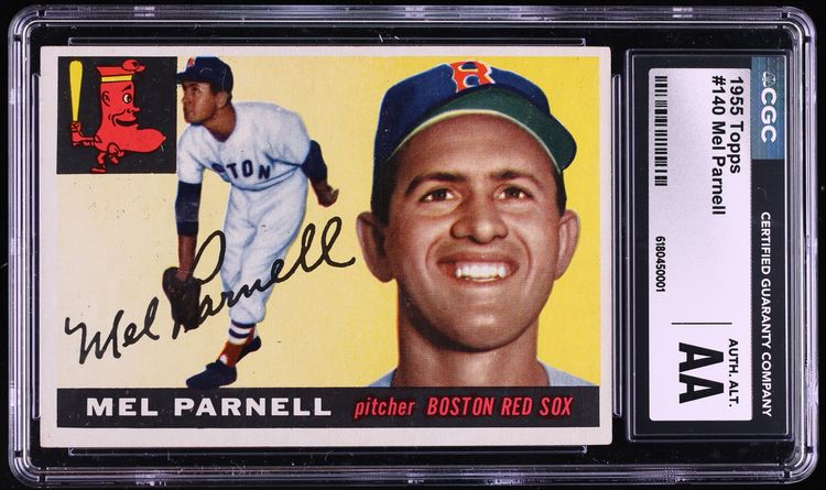 1955 Topps Mel Parnell #140 CGC ALTERED AUTH