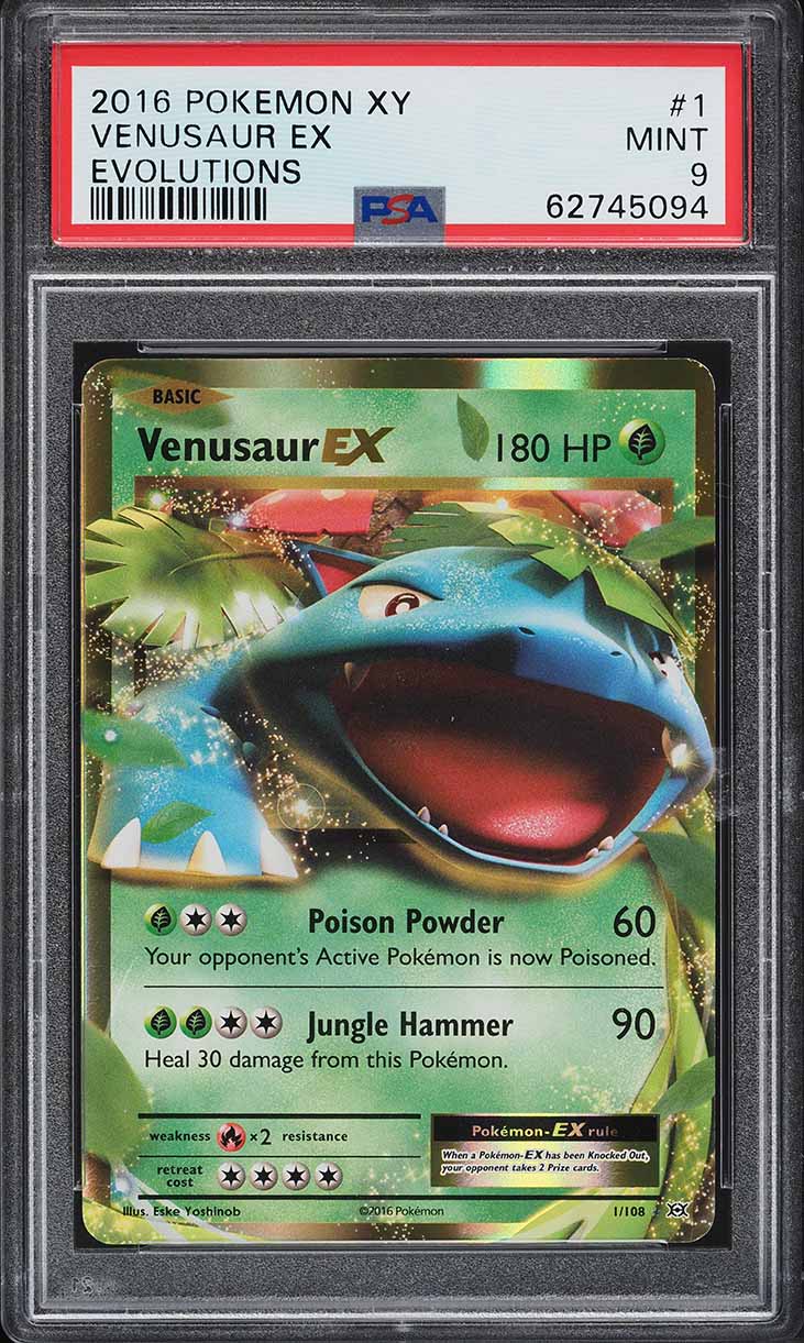 2016 Pokemon XY Evolutions Venusaur EX #1 PSA 9 MINT