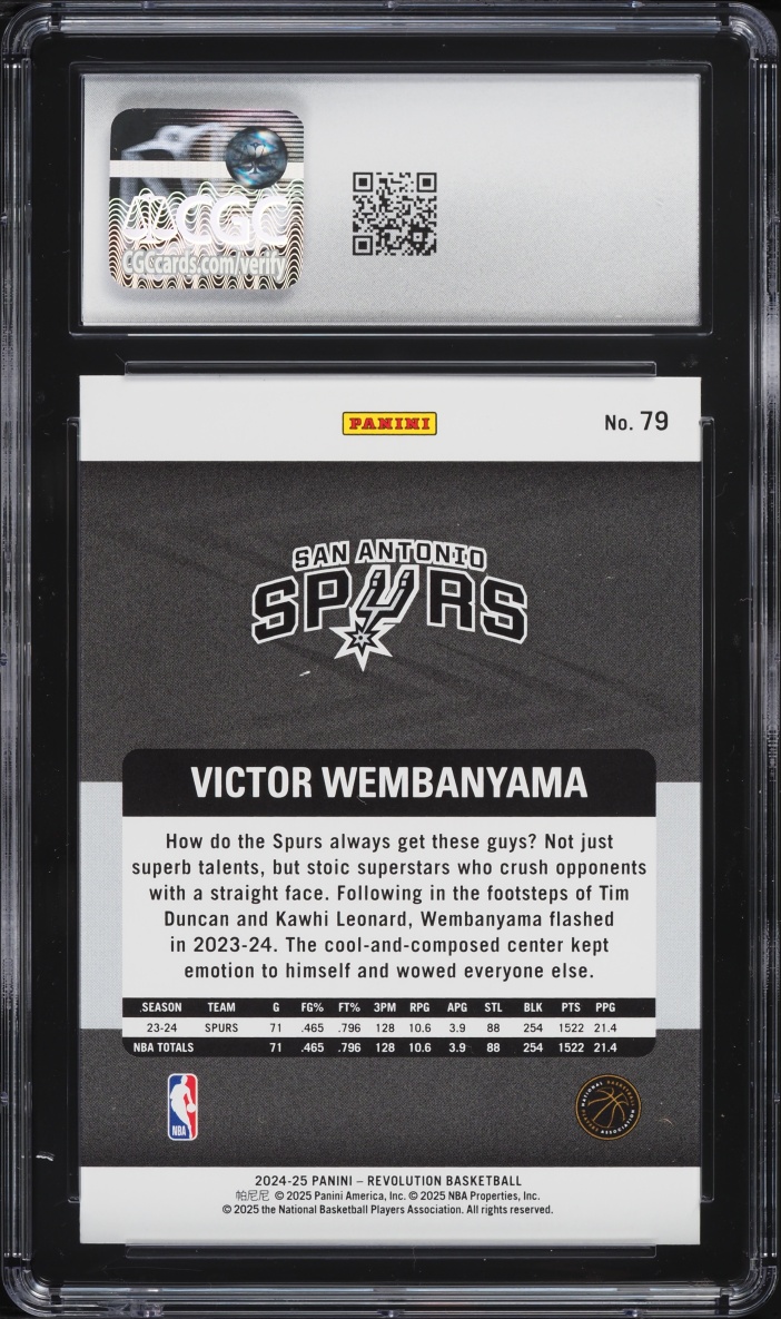 2024 Panini Revolution Victor Wembanyama #79 CGC 10 GEM MINT