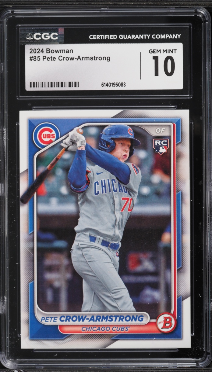 2024 Bowman Pete Crow-Armstrong ROOKIE #85 CGC 10 GEM MINT