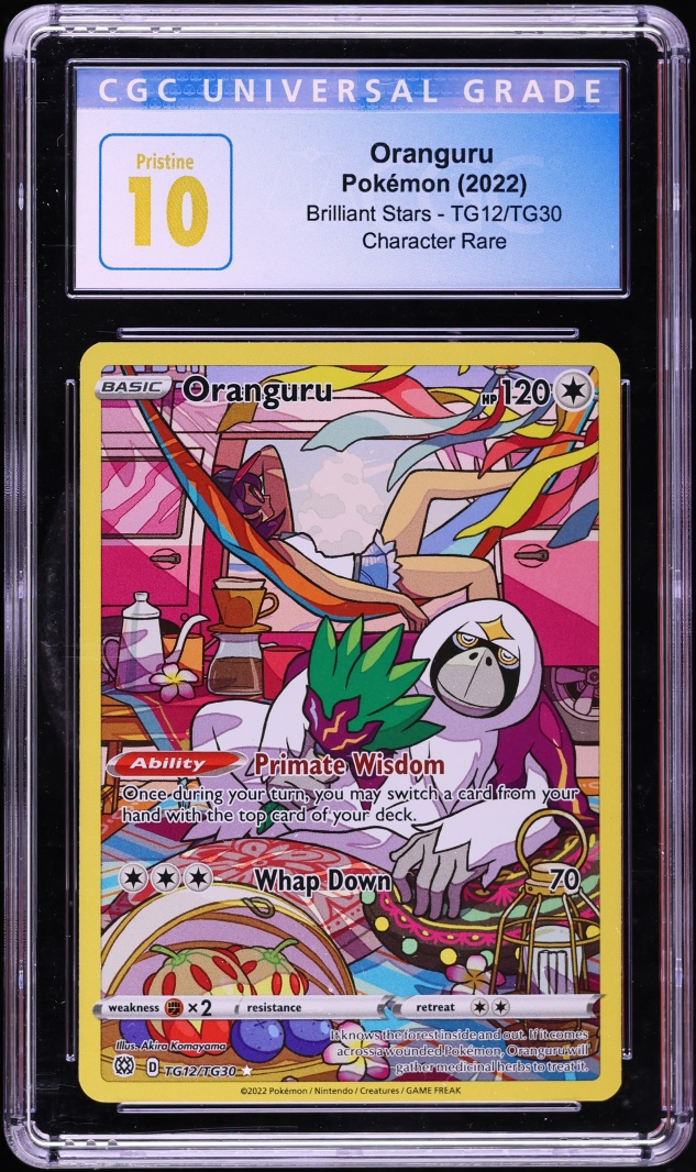 2022 Pokemon Sword & Shield Brilliant Stars CHR Oranguru #TG12 CGC 10 PRISTINE