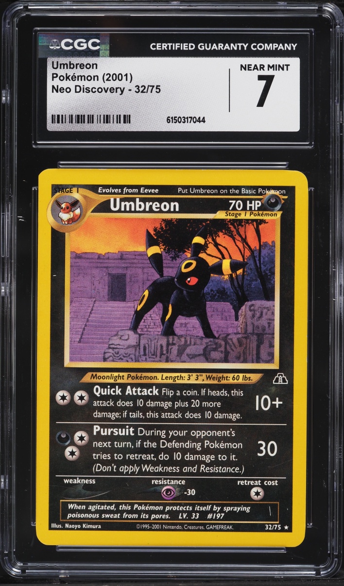 2001 Pokemon Neo Discovery Umbreon #32 CGC 7 NRMT