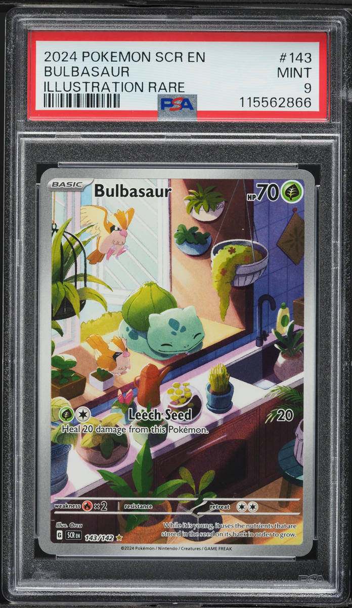 2024 Pokemon Scarlet & Violet Stellar Crown IR Bulbasaur #143 PSA 9 MINT