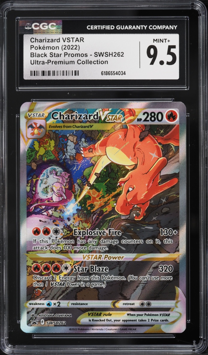 2022 Pokemon Sword & Shield Promo Ultra Premium Full Art Charizard VSTAR #SWSH262 CGC 9.5 MINT+