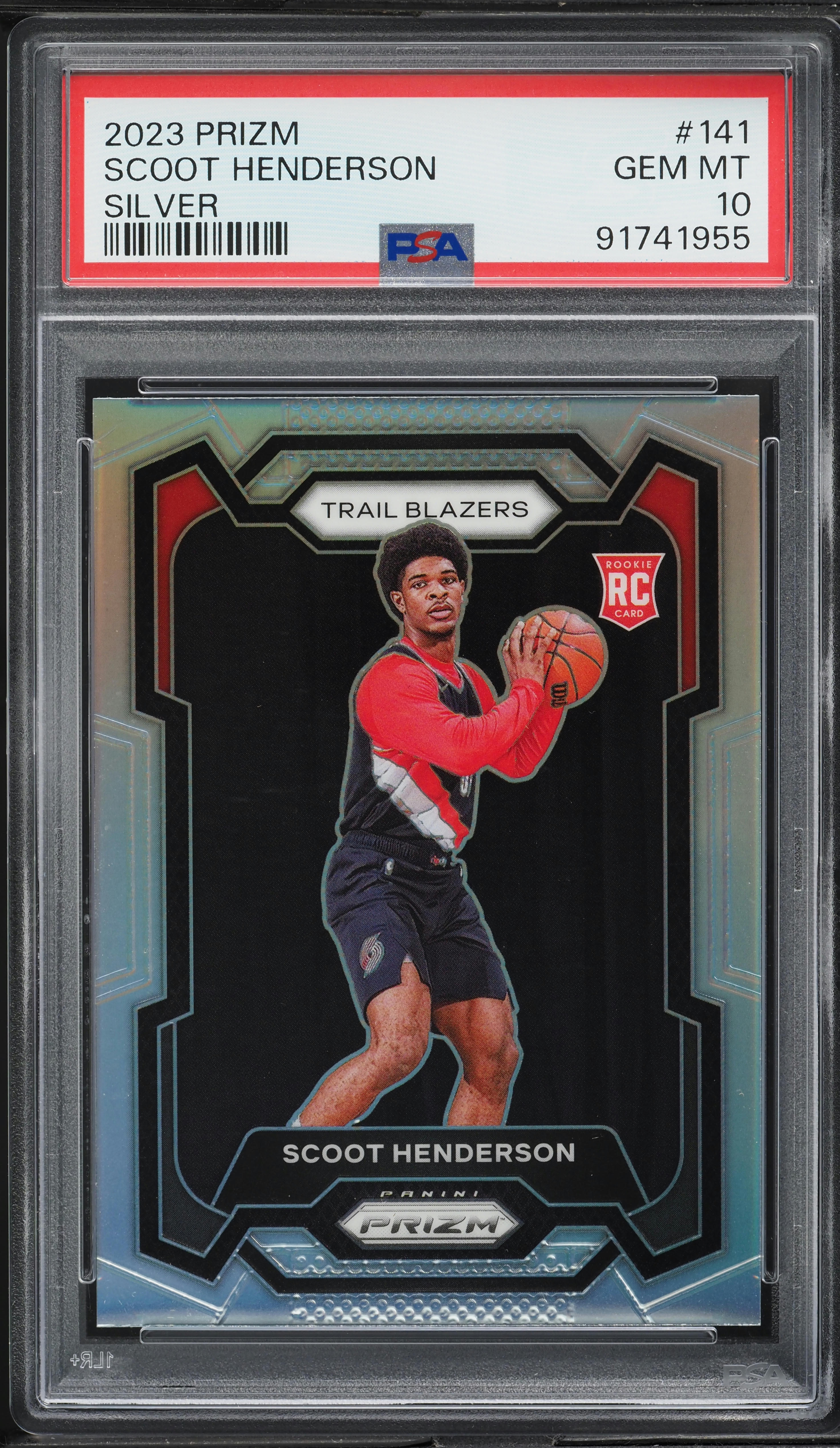 2023 Panini Prizm Silver Scoot Henderson ROOKIE #141 PSA 10