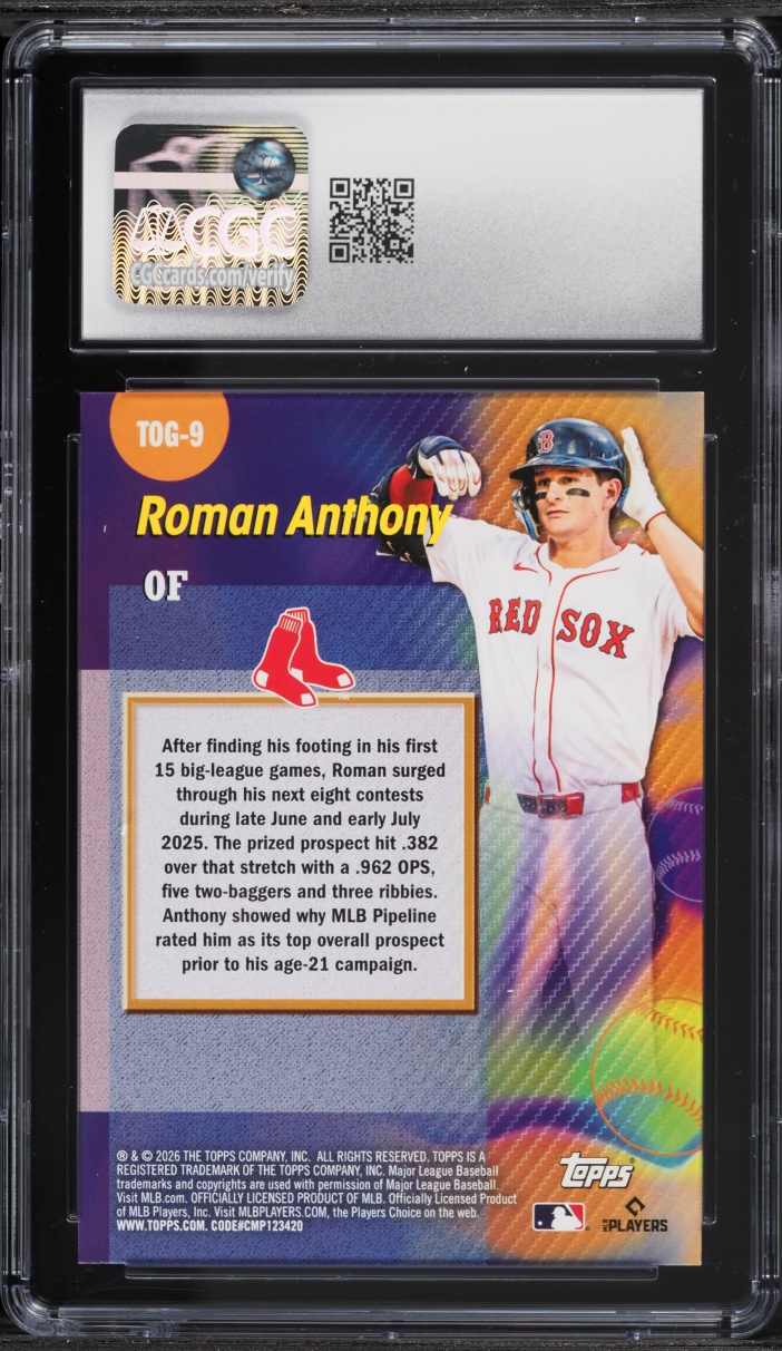 2026 Topps Titans Of The Game Roman Anthony ROOKIE #TOG-9 CGC 9 MINT