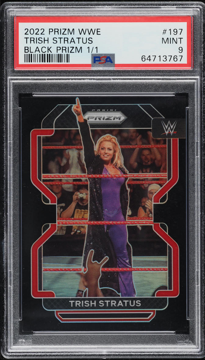 2022 Panini Prizm WWE Black Trish Stratus 1/1 #197 PSA 9 MINT