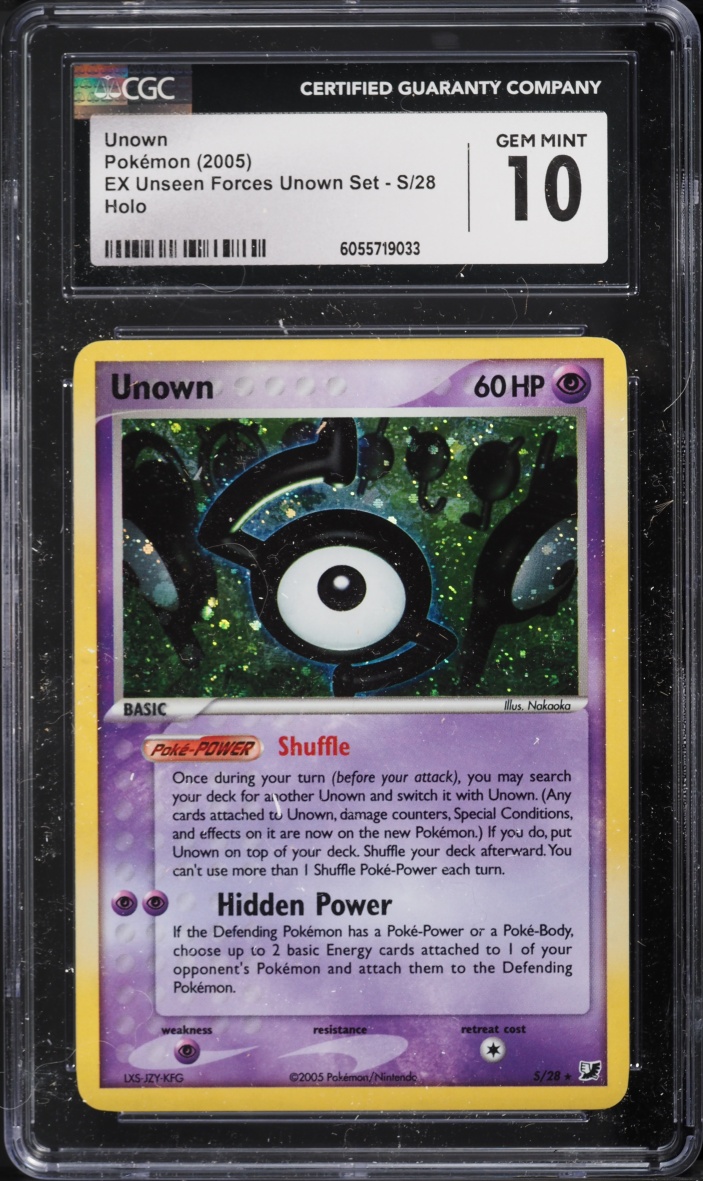 2005 Pokemon EX Unseen Forces Holo Unown #S CGC 10 GEM MINT