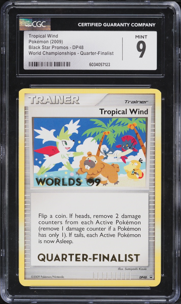2009 Pokemon Black Star Promo World Championships Quarter Finalist Tropical Wind #DP48 CGC 9