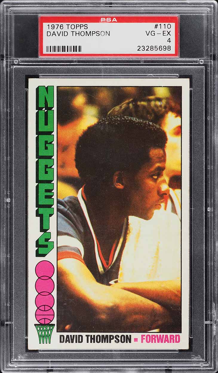 1976 Topps Basketball David Thompson ROOKIE #110 PSA 4 VGEX