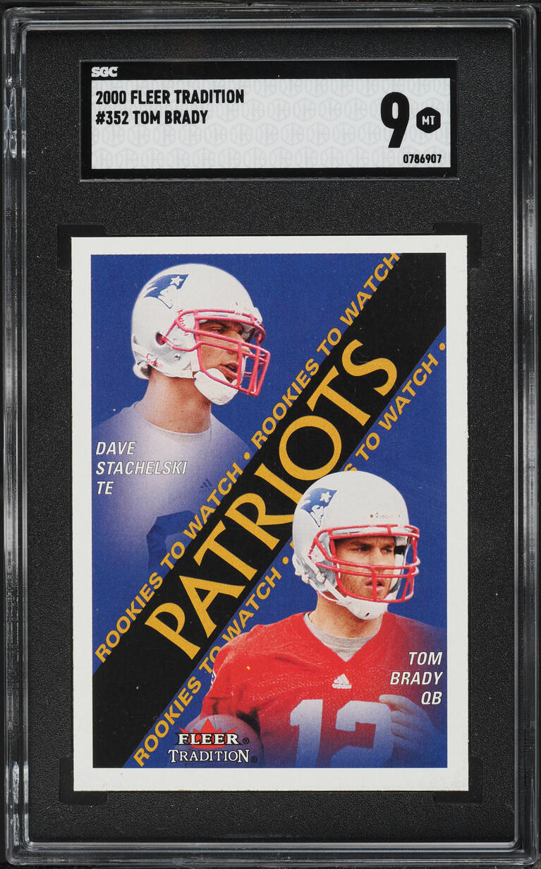 2000 Fleer Tradition Dave Stachekshi Tom Brady ROOKIE #352 SGC 9 MINT