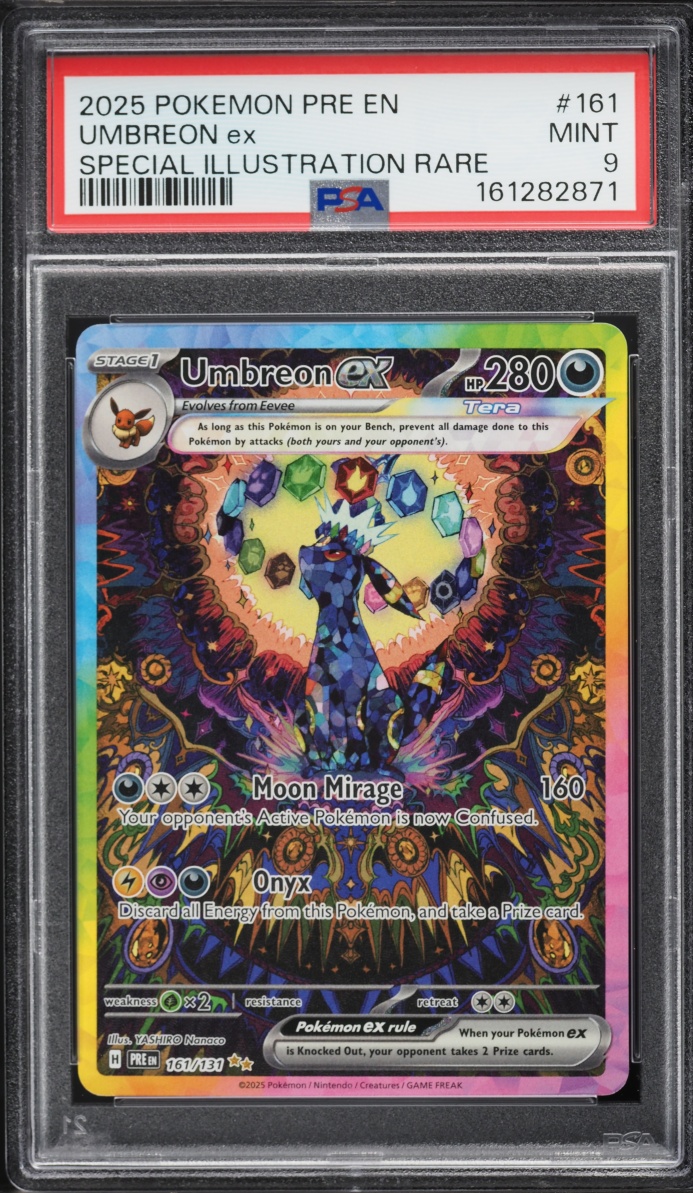 2025 Pokemon Scarlet & Violet Prismatic Evolutions SIR Umbreon EX #161 PSA 9 MINT