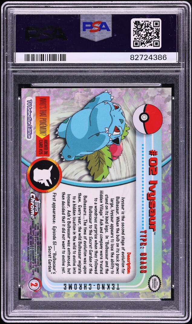 2000 Topps Chrome Pokemon Series 1 Tekno Ivysaur #2 PSA 10 GEM MINT