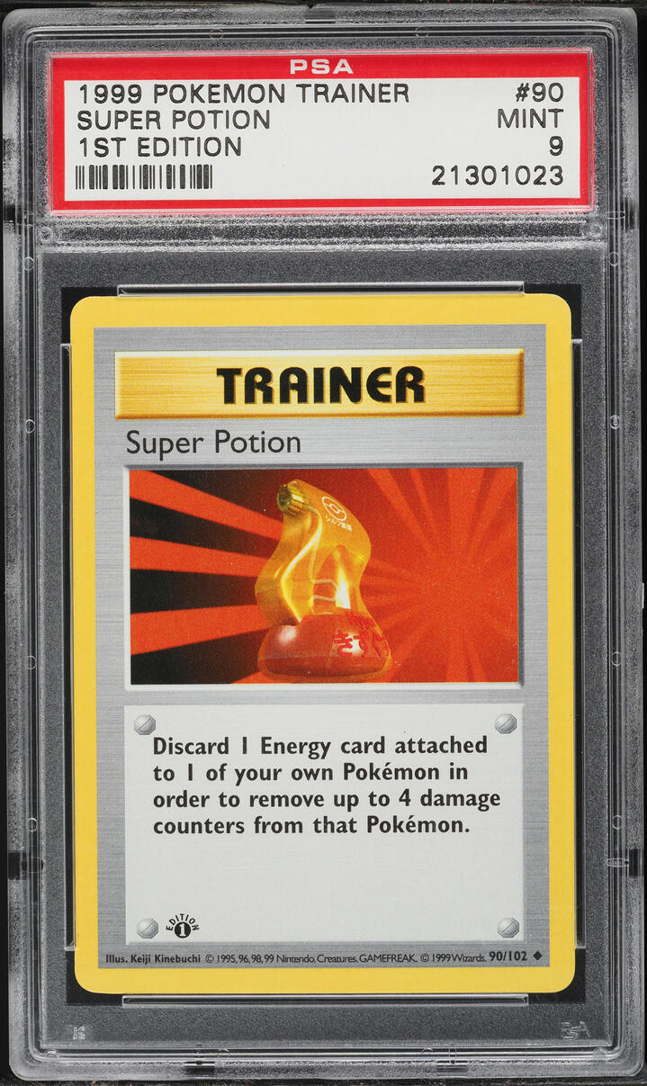 1999 Pokemon Base Set Shadowless 1st Edition Super Potion #90 PSA 9 MINT
