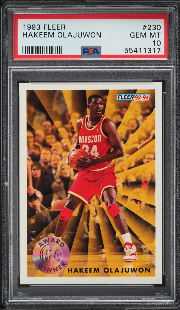 1993 Fleer Basketball Hakeem Olajuwon #230 PSA 10 GEM MINT