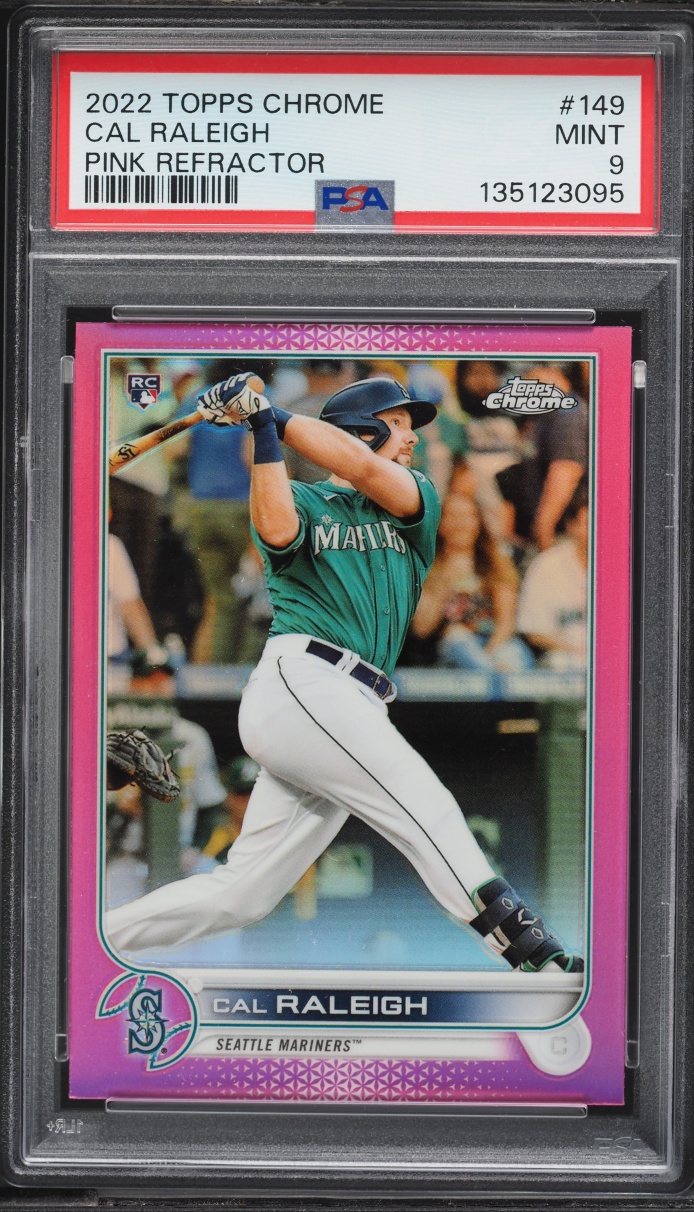 2022 Topps Chrome Pink Refractor Cal Raleigh ROOKIE #149 PSA 9 MINT