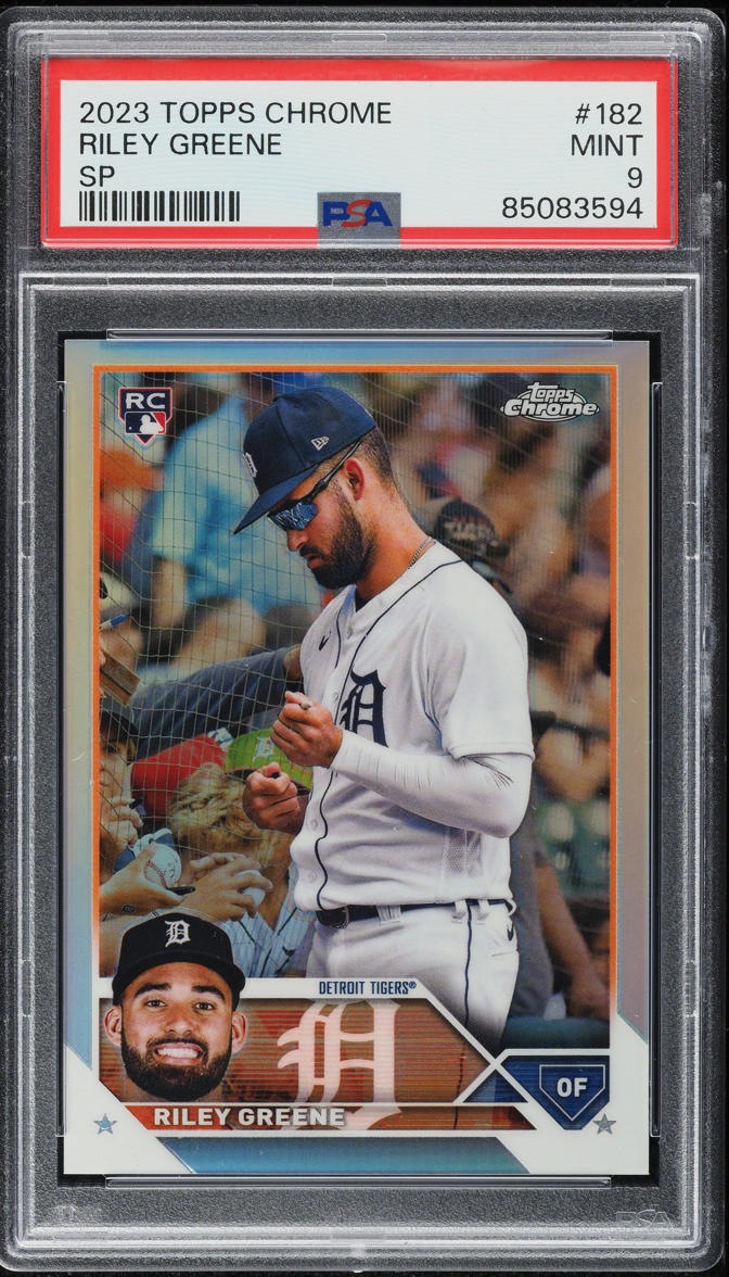 2023 Topps Chrome Variation Riley Greene SP ROOKIE #182 PSA 9 MINT
