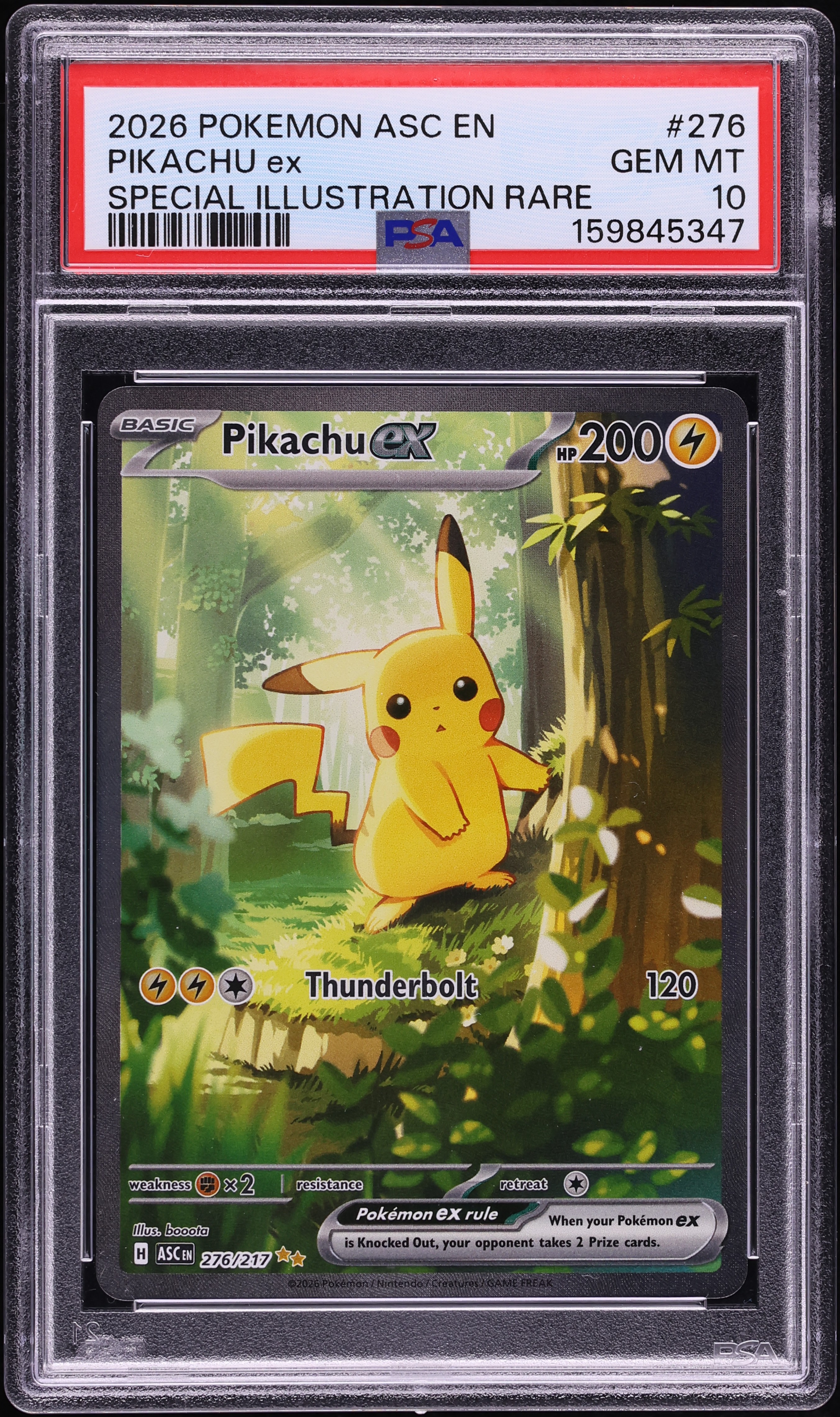 2026 Pokemon Mega Evolution Ascended Heroes SIR Pikachu ex #276 PSA 10 GEM MINT