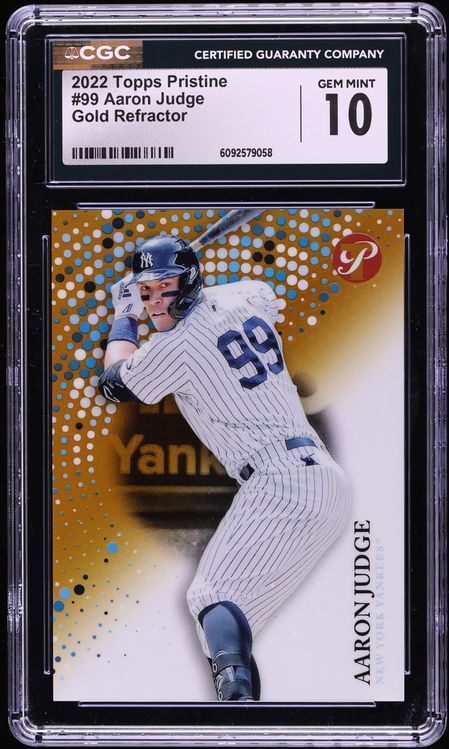 2022 Topps Pristine Gold Refractor Aaron Judge /50 #99 CGC 10 GEM MINT