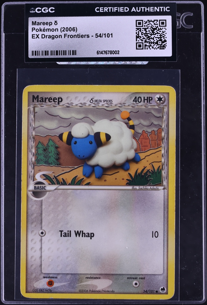 2006 Pokemon EX Dragon Frontiers Mareep #54 CGC AUTH