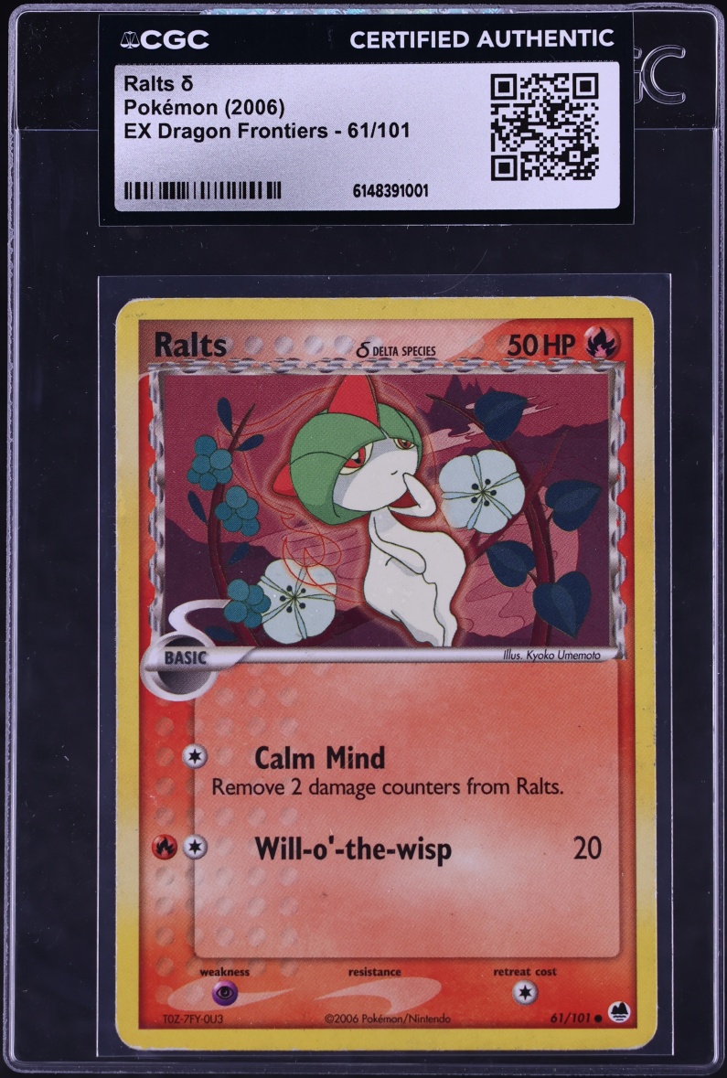 2006 Pokemon EX Dragon Frontiers Ralts #61 CGC AUTH