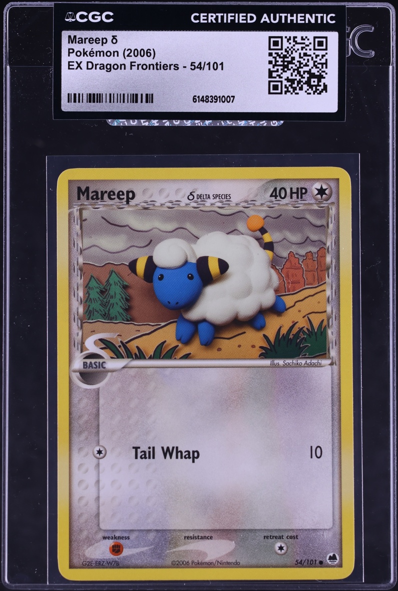 2006 Pokemon EX Dragon Frontiers Mareep #54 CGC AUTH