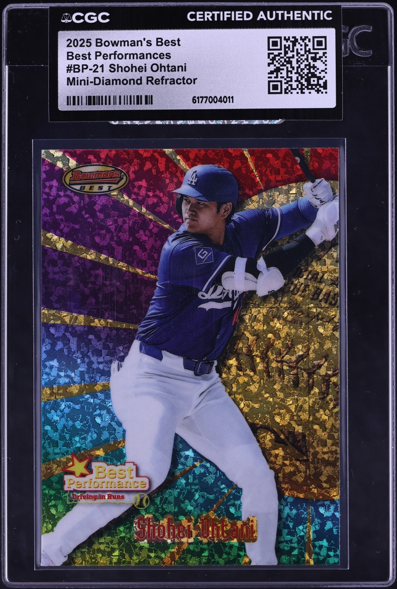 2025 Bowman's Best Best Performances Mini-Diamond Refractor Shohei Ohtani #BP-21 CGC AUTH