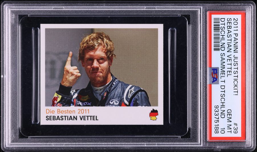2020 Topps Chrome Formula 1 F1 Sapphire Sebastian Vettel #176 PSA