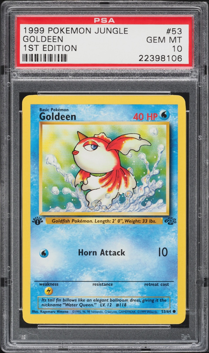 1999 Pokemon Jungle 1st Edition Goldeen #53 PSA 10 GEM MINT
