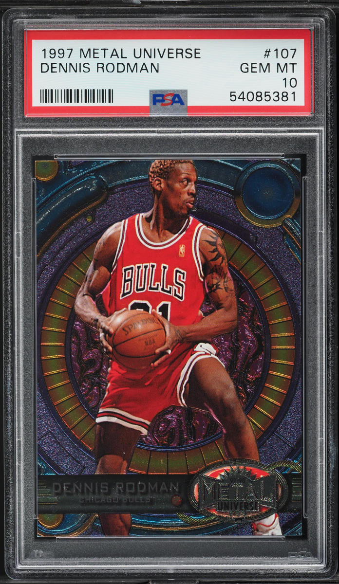 1997 Metal Universe Basketball Dennis Rodman #107 PSA 10 GEM MINT