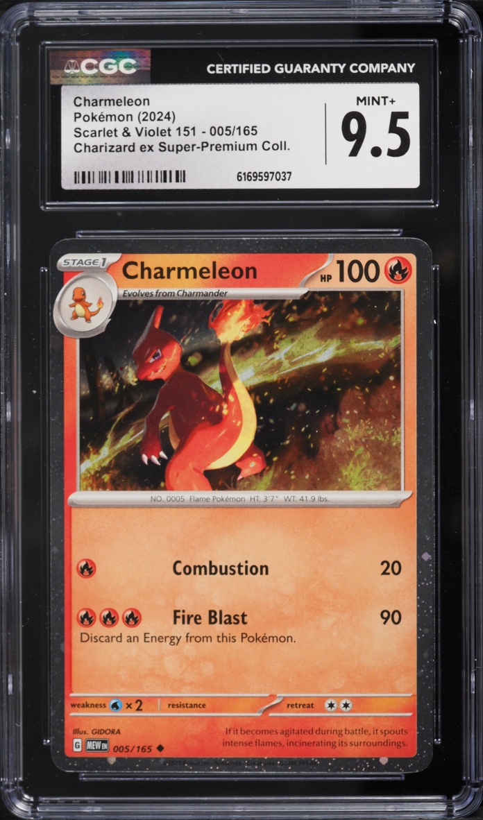 2024 Pokemon SV 151 Charizard Ex Super Premium Collection Charmeleon #5 CGC 9.5 MINT+