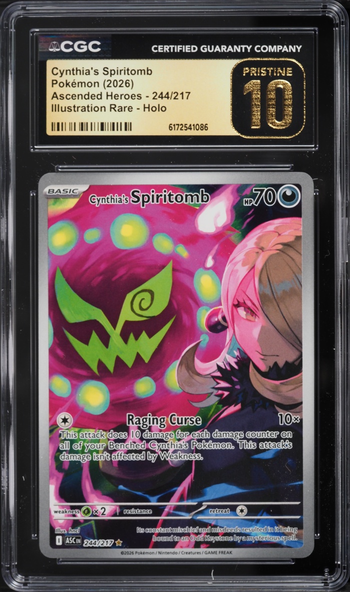 2026 Pokemon Mega Evolution Ascended Heroes IR Cynthia's Spiritomb #244 CGC 10 PRISTINE