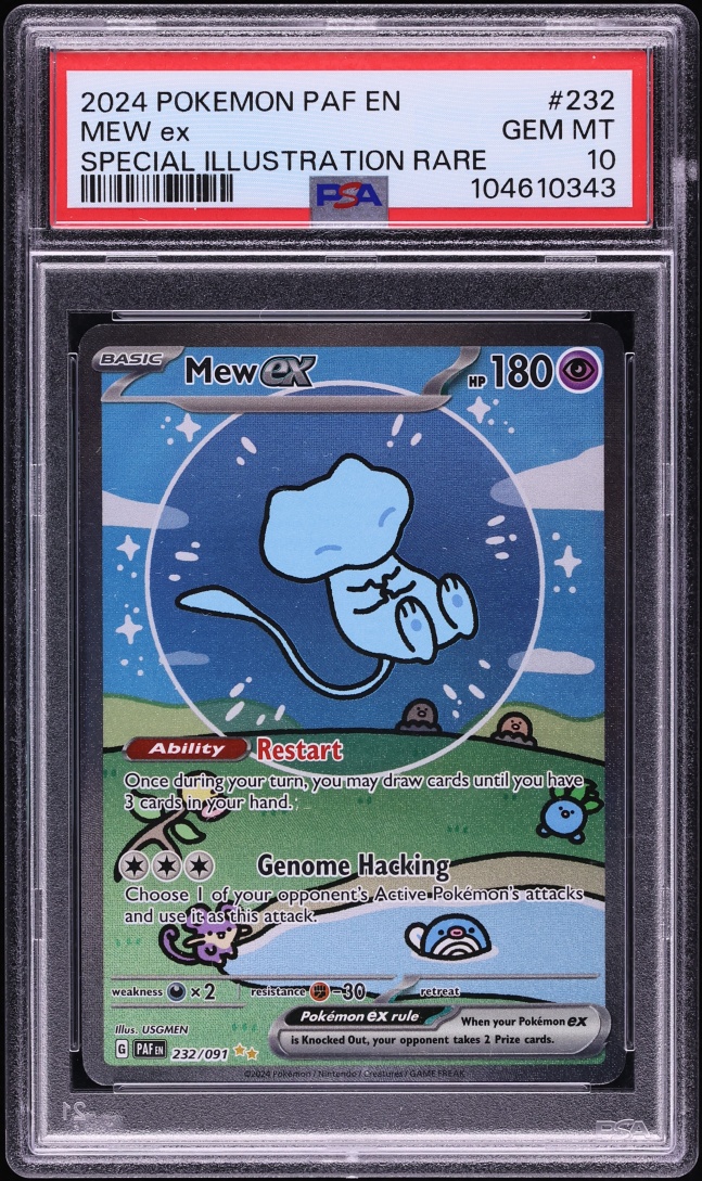 2024 Pokemon Scarlet & Violet Paldean Fates SIR Mew EX #232 PSA 10 GEM MINT