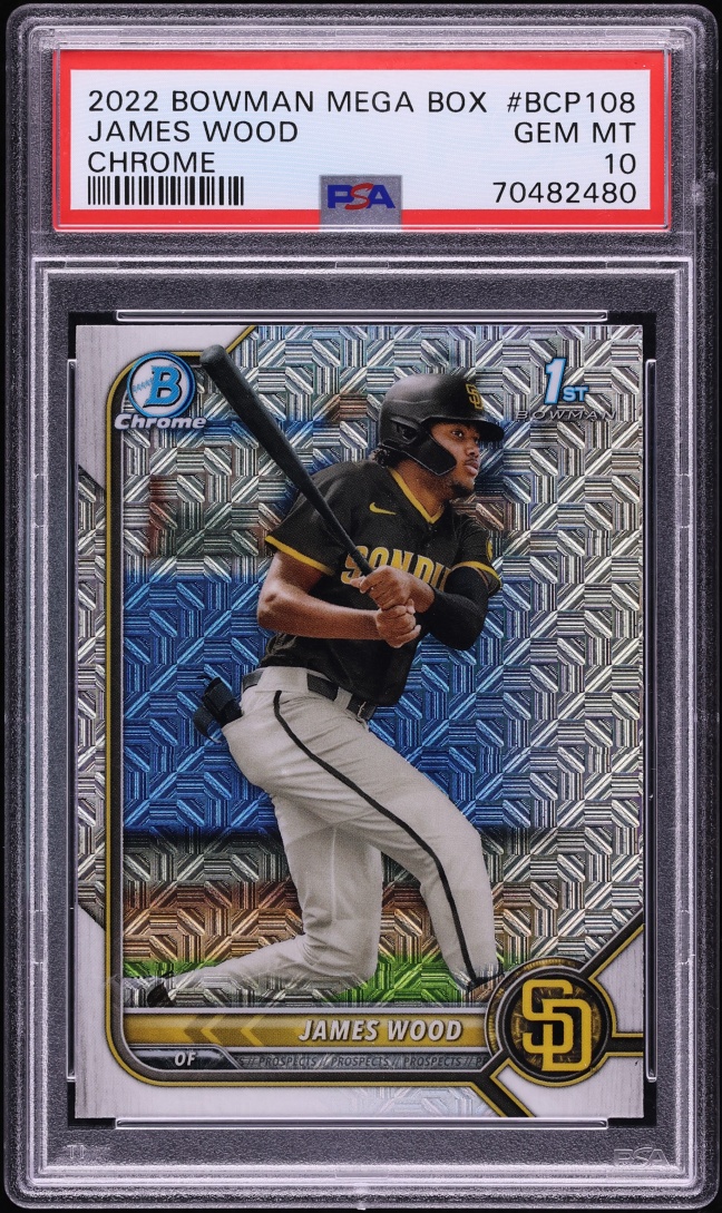 2022 Bowman Chrome Mega Box James Wood PROSPECT #BCP-108 PSA 10 GEM MINT