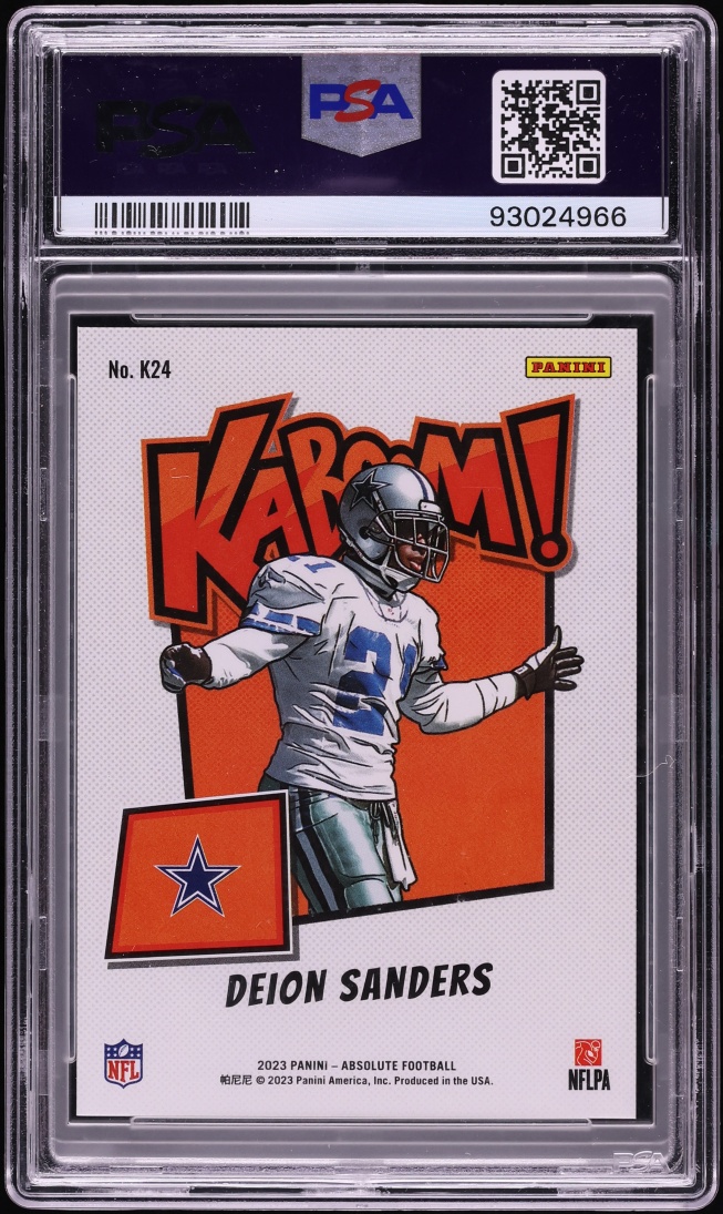 2023 Absolute Kaboom Vertical Gold Deion Sanders /10 #K24 PSA 10 GEM MINT