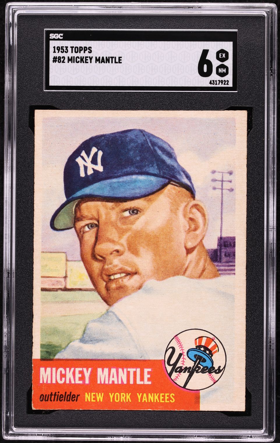 1953 Topps Mickey Mantle #82 SGC 6 EXMT