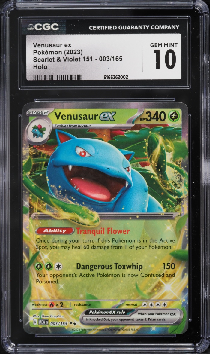 2023 Pokemon Scarlet & Violet 151 Holo Venusaur ex #3 CGC 10 GEM MINT