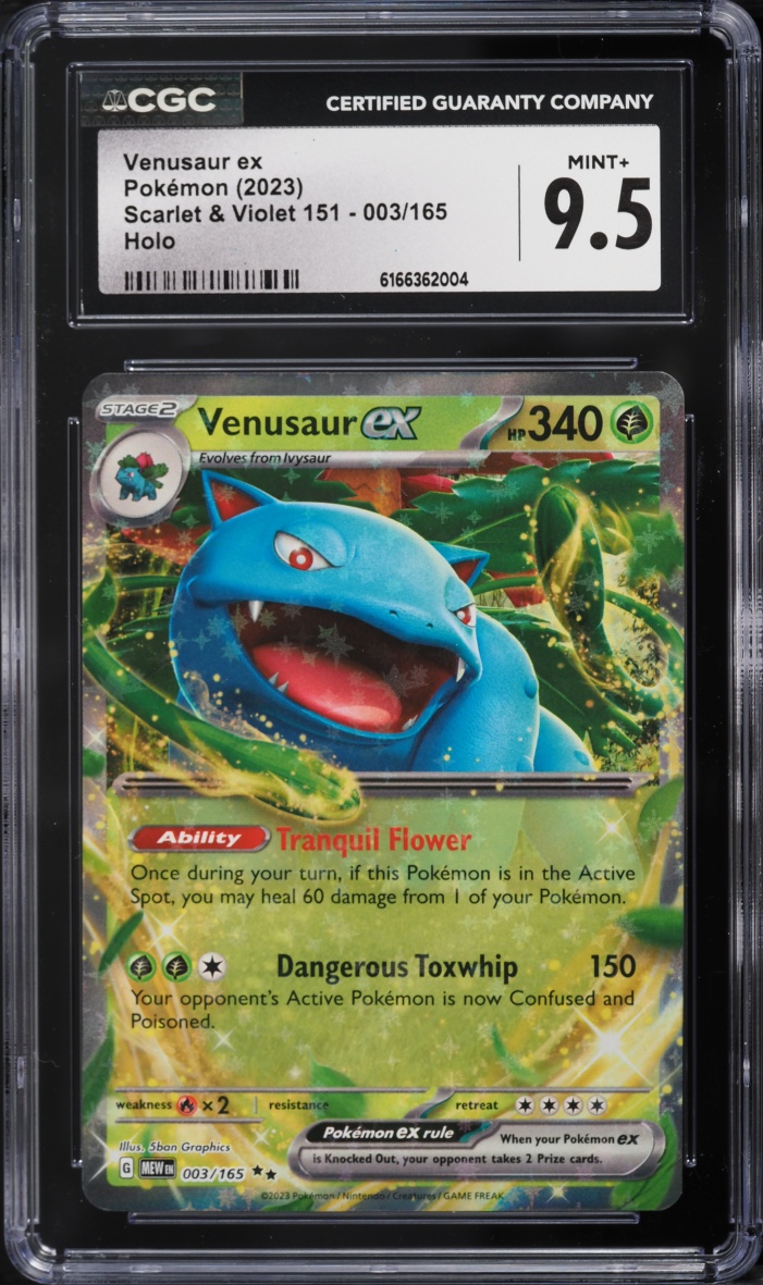 2023 Pokemon Scarlet & Violet 151 Holo Venusaur ex #3 CGC 9.5 MINT+