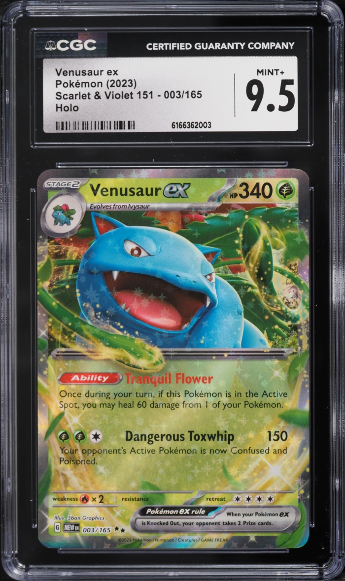 2023 Pokemon Scarlet & Violet 151 Holo Venusaur ex #3 CGC 9.5 MINT+