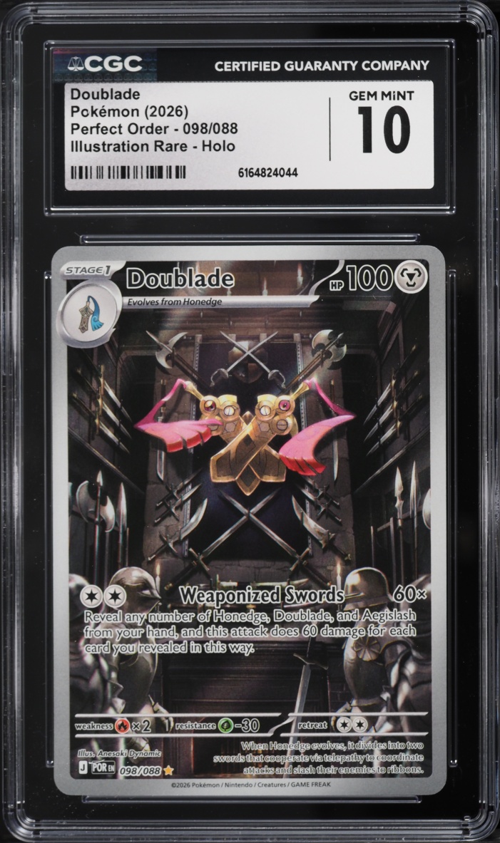 2026 Pokemon Mega Evolution Perfect Order IR Doublade #98 CGC 10 GEM MINT
